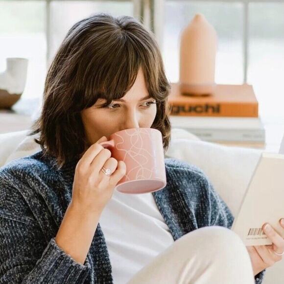 Whitney Kerney Causebox Set of 2 Abstract Coffee Tea Mugs Cups - Picture 6 of 12